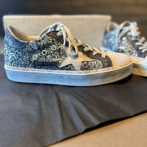 Golden Goode Histar Sneskers - size 8 Stylish Glitter with Gray Laces